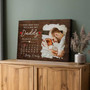New dad canvas wall art, First Father's Day gift idea, custom names/date, neutral nursery decor with space to add baby photo