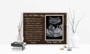 Ultrasound photo canvas gallery-wrapped, custom with baby's name and date, black backdrop, Father's Day reveal for new dad