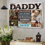 Hero theme canvas print personalized photo collage for Dad comic-inspired style with cape graphic, Father's Day gift