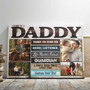 Hero theme canvas collage custom photo print for Dad personalized with names and dates, ideal Father's Day or birthday gift