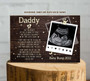 Expecting father ultrasound poem canvas, custom photo with baby name and date, landscape layout, rustic, pregnancy reveal