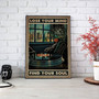 Vintage music lovers canvas print with retro typography and vinyl graphic, 'Lose Your Mind Find Your Soul' wall decor