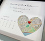 Personalized Where We Met Map Canvas For Couples - Romantic Valentine's Or Anniversary Gift