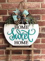 Charming Home Sweet Home Wooden Door Hanger For Outdoor Porch Decor