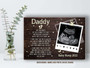 New dad ultrasound poem canvas with personalized names and due date, portrait layout, pregnancy announcement gift