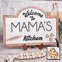 Thoughtful Mom's Kitchen Sign With Kid's Names For Mother's Day - Rustic Wooden Decor For Grandma's Kitchen