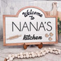 Thoughtful Mom's Kitchen Sign With Kid's Names For Mother's Day - Rustic Wooden Decor For Grandma's Kitchen