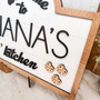 Thoughtful Mom's Kitchen Sign With Kid's Names For Mother's Day - Rustic Wooden Decor For Grandma's Kitchen