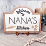 Thoughtful Mom's Kitchen Sign With Kid's Names For Mother's Day - Rustic Wooden Decor For Grandma's Kitchen