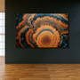 Personalized Tree Ring Canvas Art For Minimalist Home Decor - Abstract Style Featuring Colorful Tree Rings