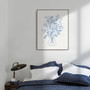 Blue Floral Botanical Wall Art Canvas - Bohemian Style For Living Room