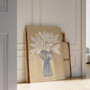 Botanical Wall Art Canvas For Living Room - Neutral Floral Design For Modern Gallery Decor