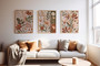 Earth Tone Botanical Wall Art Canvas Set For Boho Floral Decor - Green Plant Prints For Home Or Office