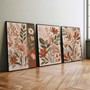 Earth Tone Botanical Wall Art Canvas Set For Boho Floral Decor - Green Plant Prints For Home Or Office