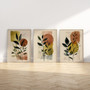 Botanical Wall Art Set For Home Decor - Modern Boho Canvas Prints With Nature Leaves For Housewarming