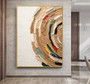 Brown Wabi Sabi Tree Ring Canvas - Neutral Abstract Art For Entryway Boho DéCor