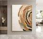 Brown Wabi Sabi Tree Ring Canvas - Neutral Abstract Art For Entryway Boho DéCor