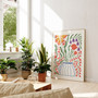 Colorful Botanical Wall Art Canvas Set For Scandinavian Decor - Floral Gallery Flower Market