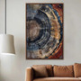 Modern Farmhouse Living Room Canvas - Abstract Tree Ring Wall Decor