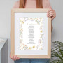 Personalized Floral Poetry Wall Art Canvas - Custom Anniversary Gift For Living Room