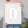 Personalized Floral Poetry Wall Art Canvas - Custom Anniversary Gift For Living Room
