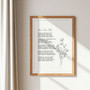 Customizable Poetry Wall Art Canvas - Thoughtful Gift For Her, Living Room DéCor, Personalized Poem Print