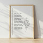 Customizable Poetry Wall Art Canvas - Thoughtful Gift For Her, Living Room DéCor, Personalized Poem Print
