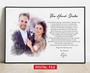 Heartfelt Poetry Wall Art Canvas - Custom Name & Photo Anniversary Or Memorial Gift For Her