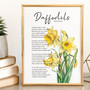 Romantic Daffodil Poetry Canvas For Botanical Wall Art Lovers - Wordsworth Inspired