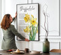 Romantic Daffodil Poetry Canvas For Botanical Wall Art Lovers - Wordsworth Inspired