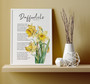 Romantic Daffodil Poetry Canvas For Botanical Wall Art Lovers - Wordsworth Inspired