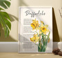 Romantic Daffodil Poetry Canvas For Botanical Wall Art Lovers - Wordsworth Inspired
