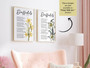 Romantic Daffodil Poetry Canvas For Botanical Wall Art Lovers - Wordsworth Inspired