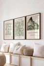 Framed Botanical Wall Art Canvas Set For Bedroom Or Office - Inspirational Quotes, Natural Designs Decor