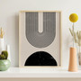Geometric Wall Art And Decor Canvas Set For Living Room - Mid Century Modern Bohemian Style