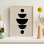 Geometric Wall Art And Decor Canvas Set For Living Room - Mid Century Modern Bohemian Style