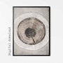 Neutral Tree Ring Canvas For Living Room – Rustic Abstract Art Prints Set Of 3 For Nature Lovers