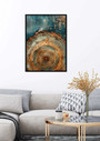 Modern Nordic Tree Ring Canvas - Neutral Abstract Wall Art For Living Room