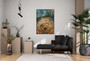 Modern Nordic Tree Ring Canvas - Neutral Abstract Wall Art For Living Room