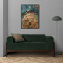 Modern Nordic Tree Ring Canvas - Neutral Abstract Wall Art For Living Room
