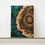 Scandinavian Tree Ring Canvas Painting For Living Room DéCor - Abstract Nordic Art For a Tranquil Home Atmosphere