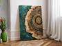 Scandinavian Tree Ring Canvas Painting For Living Room DéCor - Abstract Nordic Art For a Tranquil Home Atmosphere