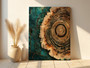 Scandinavian Tree Ring Canvas Painting For Living Room DéCor - Abstract Nordic Art For a Tranquil Home Atmosphere