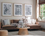 Nordic Tree Ring Canvas For Living Room - Modern Neutral Art Set Of 3