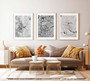 Nordic Tree Ring Canvas For Living Room - Modern Neutral Art Set Of 3