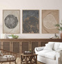 Nordic Tree Ring Canvas Set - 3 Modern Abstract Tree Stump Prints For Neutral Decor