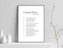 Personalized Custom Poetry Canvas - Thoughtful Literary Art For Modern Home