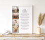 Touching Wedding Poetry Wall Art Canvas With Custom Photo, Ideal Keepsake For Family Rooms Or Memorials