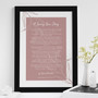 Custom Poetry Wall Art Canvas For Mum, Wife - Floral Design Wedding Gift