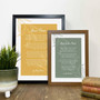 Custom Poetry Wall Art Canvas For Mum, Wife - Floral Design Wedding Gift